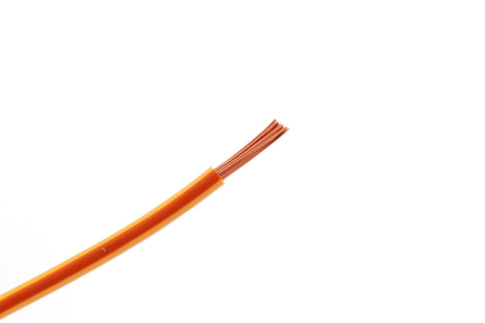 Kabel één aderig 1.0mm² Oranje/Bruin á 100 Meter