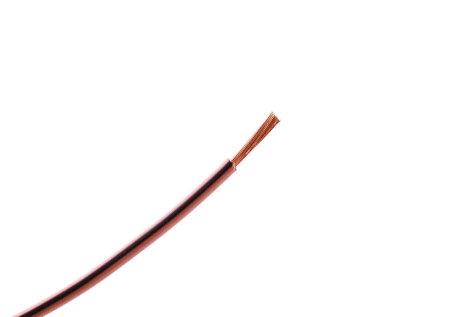 Kabel één aderig 0.5mm² Roze/Zwart á 100 Meter