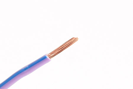 Kabel één aderig 0.75mm² Paars/Blauw á 1 Meter