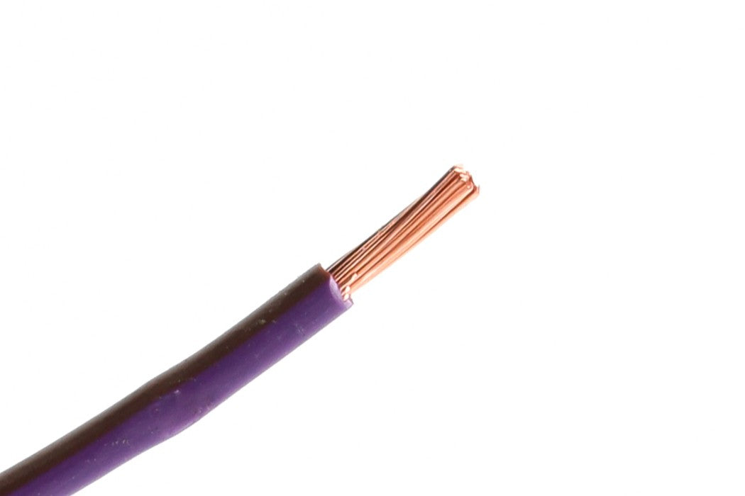 Kabel één aderig 1.0mm² Paars/Bruin á 100 Meter