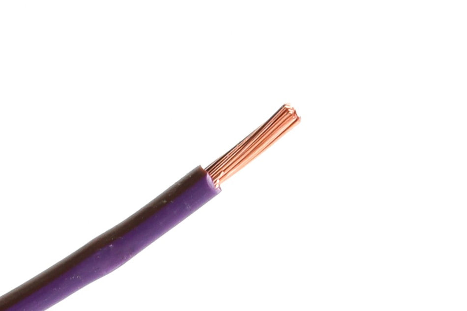 Kabel één aderig 1.0mm² Paars/Bruin á 100 Meter