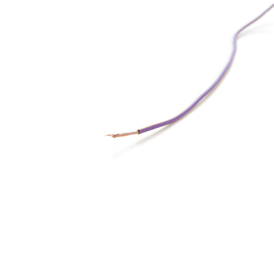 Kabel één aderig 0.5mm² Paars/Geel á 100 Meter