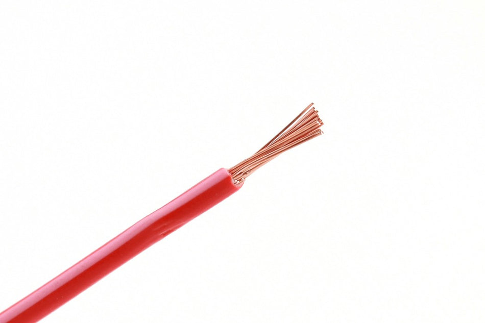 Kabel één aderig 1.0mm² Rood/Roze á 1 Meter