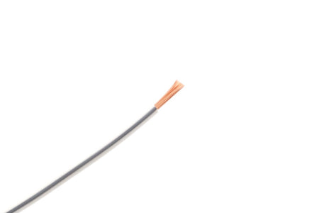 Kabel één aderig 1.0mm² Wit/Grijs á 100 Meter