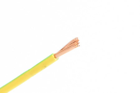Kabel één aderig 0.75mm² Geel/Groen á 1 Meter