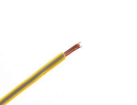Kabel één aderig 0.75mm² Geel/Grijs á 1 Meter