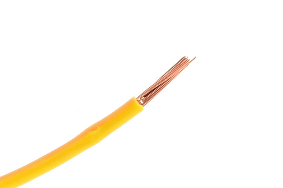 Kabel één aderig 0.75mm² Geel/Oranje á 100 Meter