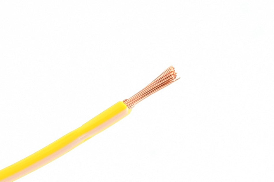 Kabel één aderig 1.0mm² Geel/Roze á 100 Meter