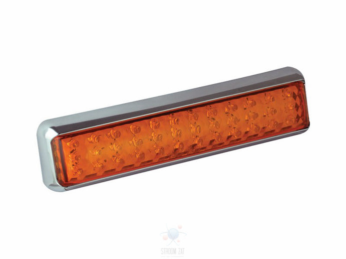 Led richtingaanwijzer unit 200 x 50 x 28mm chroom 200 serie slim-line