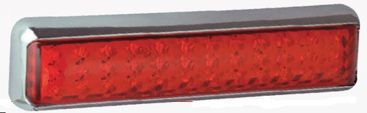 Led rem/achterlicht unit 200 x 50 x 28mm chroom 200 serie slime-line
