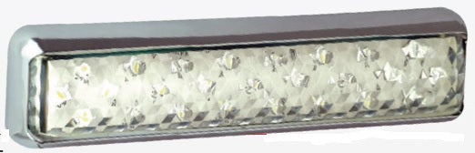 Led achteruitrijlicht unit 200 x 50 x 28mm chroom 200 serie slim-line