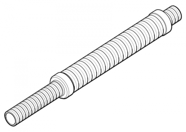 Inlaat Luchtdemper 25mm  D2/D4 L = 645mm