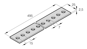Montage strip 50 cm
