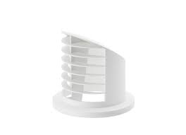 Uitstroomrooster hoog 90º voor slangadapter 50/60 Wit