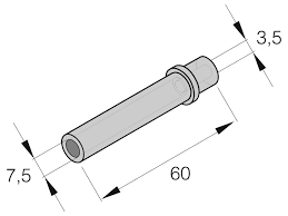 Verloopstuk brandstofslang voor capillaireleiding 3,5/7,5mm 