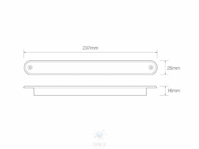 Led Strip Achteruitrijverlichting 24V 237 x 25 x 16 235 serie