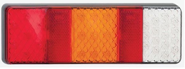 Led Achterlicht unit 250x80mm stop/achter/raw/refl./achteruit
