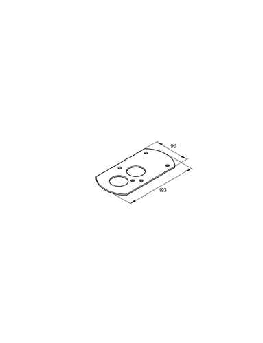 Montage steun plat staal Airtronic D5 ( alleen voor versteviging )