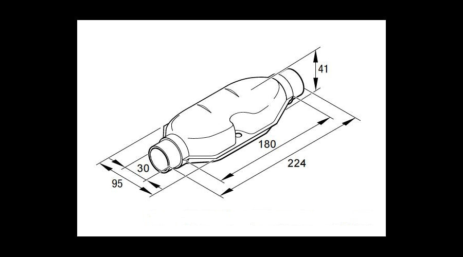 Uitlaatdemper 30mm