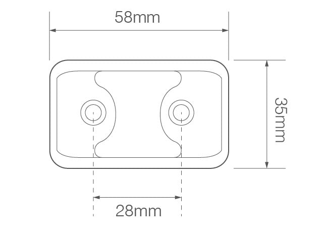 Led Zijmarkeringslamp Amber 58 x 35 x 19 58 serie