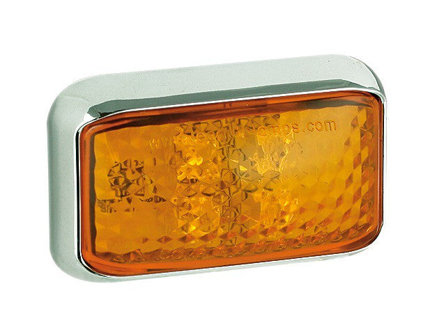 Led Zijmarkeringslamp Amber Chrome 58 x 35 x 19 35 serie