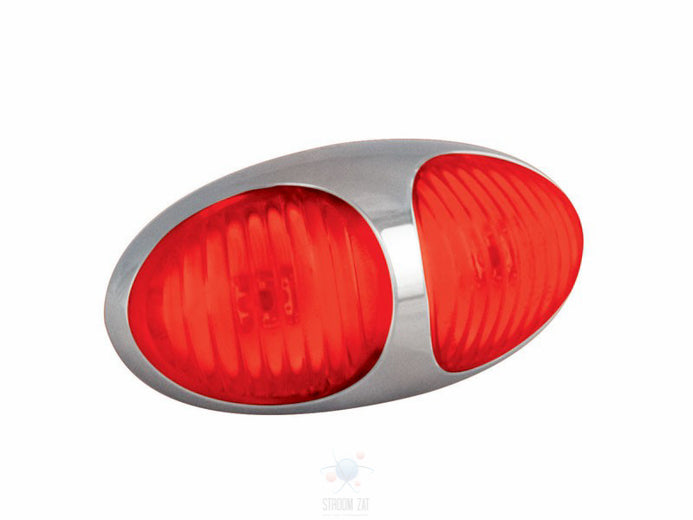 Led Achtermarkeringslamp Red 70 x 35 x 20 Chrome 37 serie plug&play
