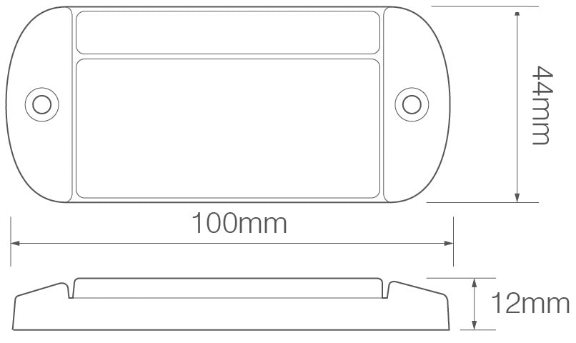 Led Zijmarkeringslamp Amber 100 x 44 x 12 44 serie plug&play