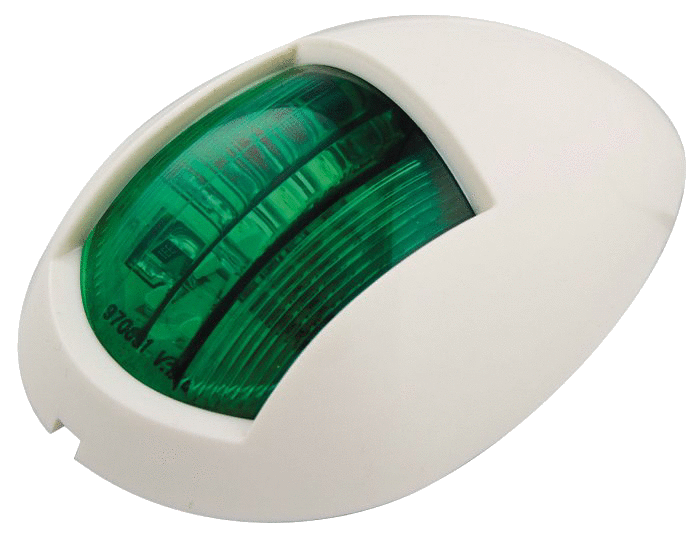 Led Navigatielamp groene verlichting witte rand 12/24V