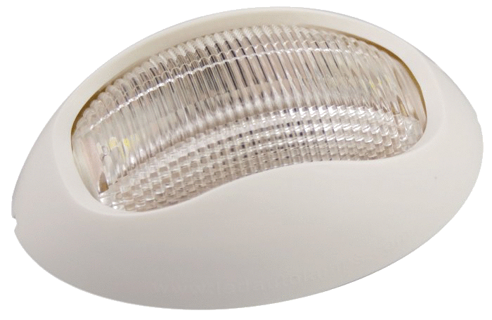 Led Navigatielamp witte verlichting chromen rand 12/24V
