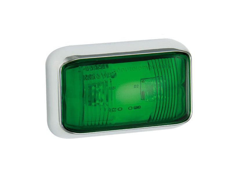 Led Markeringslamp Green Chrome 58 x 35 x 19 58 serie