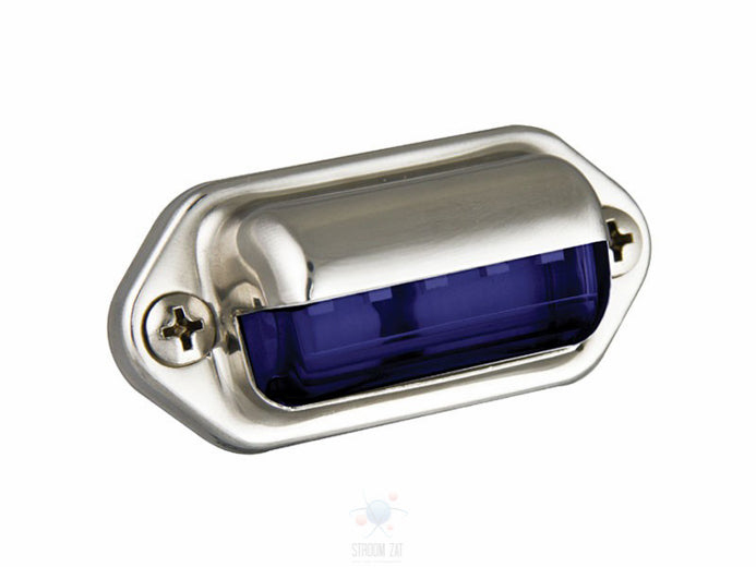 Led Instapverlichting blauw met chromen behuizing 12/24V
