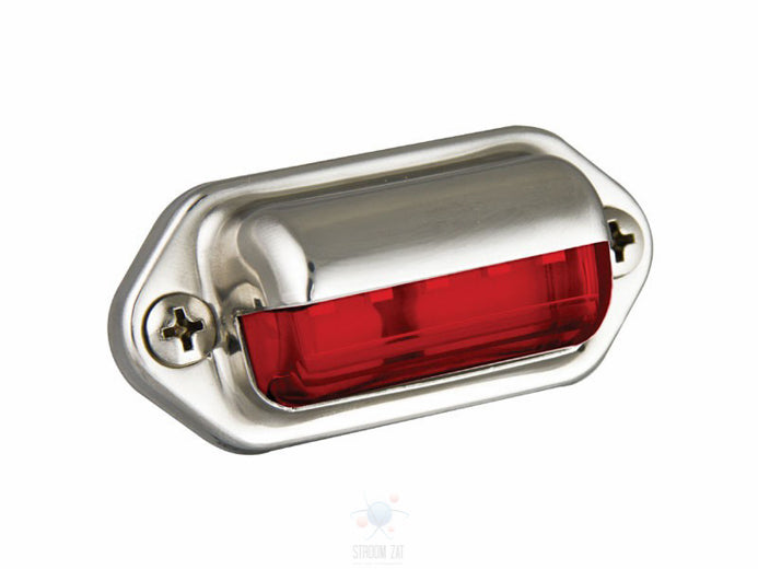 Led Instapverlichting rood met chromen behuizing 12/24V