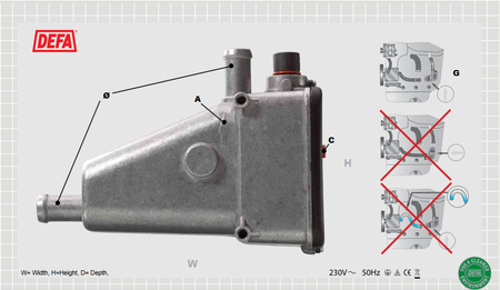 Defa SafeStart 700 serie 700W met thermostaat 80ºC