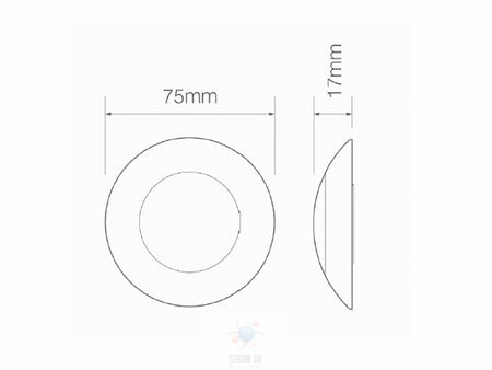 Led Interieurverlichting voorzien cool white licht 24V chrome rand rond 75