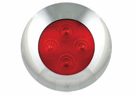 Led Interieurverlichting groen met chromen rand rond 75 12V