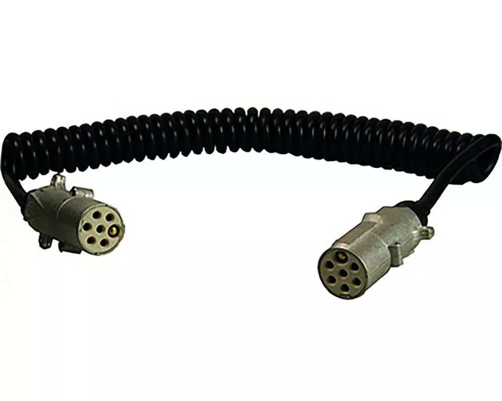 Spiraalkabel 7-aderig Euro-S accessoire met metalen stekkers