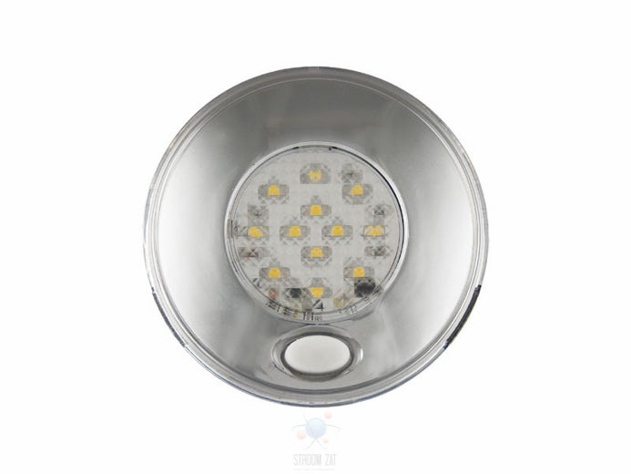 Led Interieurverlichting voorzien warm white licht 12V chrome rand & schakelaar rond 80
