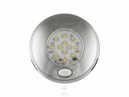 Led Interieurverlichting voorzien warm white licht 24V chrome rand & schakelaar rond 80