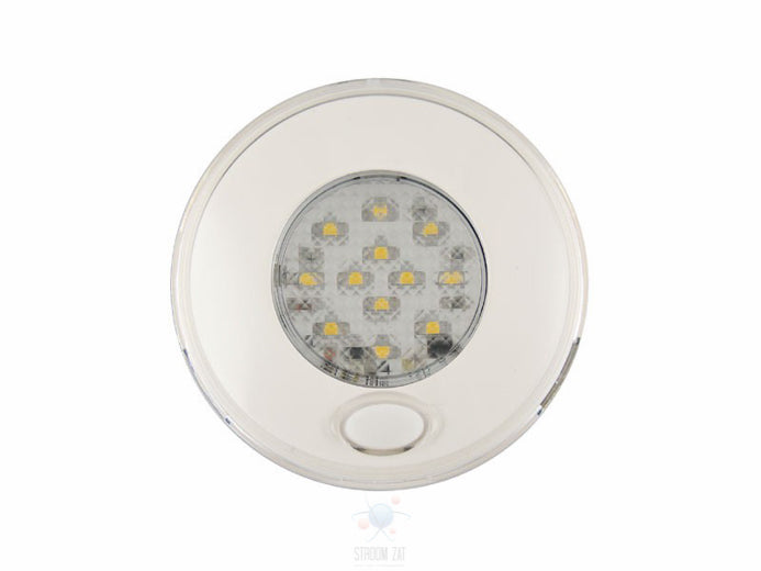 Led Interieurverlichting voorzien warm white licht 24V witte rand & schakelaar rond 80