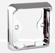 Led 100mm vierkant knipperlicht chroom 80 serie
