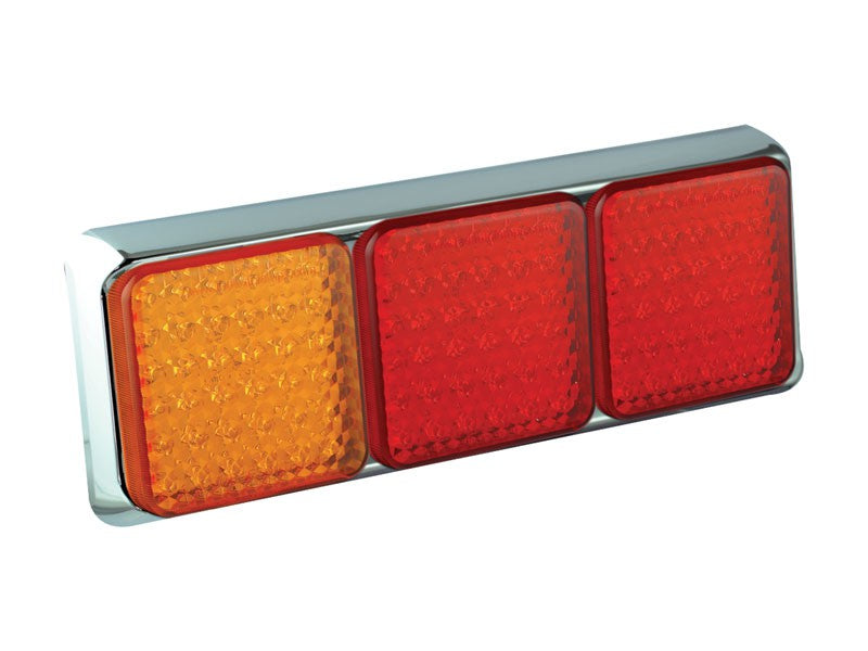 Led rem/achterlicht unit 278 x 100 x 28 80 serie Chrome
