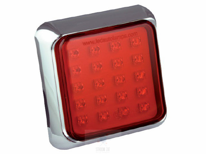 Led 120mm vierkant mistlamp chroom 100 serie