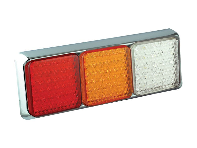 Led rem/achterlicht unit 278 x 100 x 28 80 serie Chrome