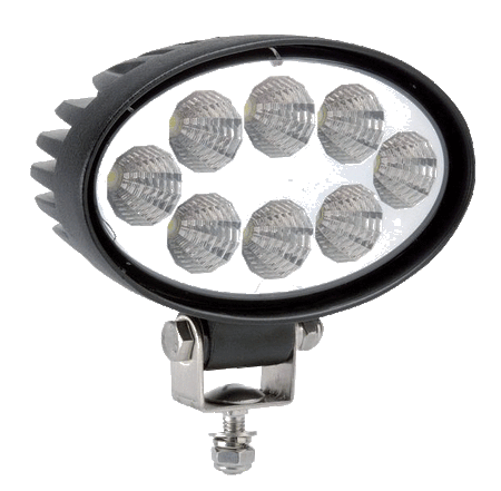 Led Werklamp ovaal 143 x 120 2000 lumen 8 leds breedlicht 12/24V