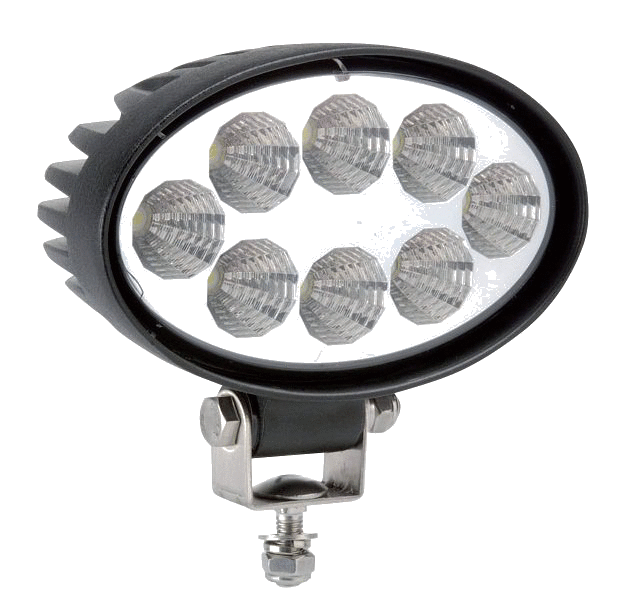 Led Werklamp ovaal 143 x 120 2000 lumen 8 leds breedlicht 12/24V