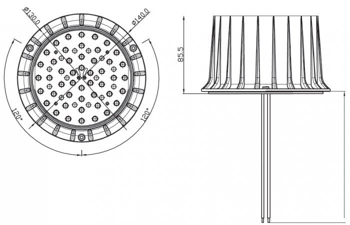Led Verkeersadvieslamp Rood 140mm 12V