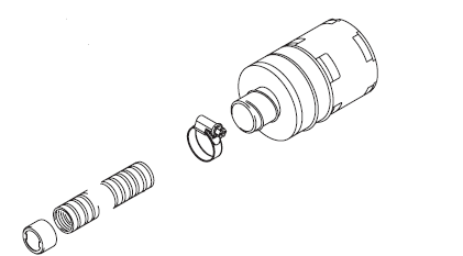 Lucht inlaat demper 24.5mm Webasto met slang 