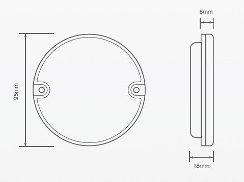 Led 95mm rond mistlicht 95 serie