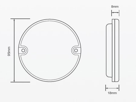 Led 95mm rond mistlicht 95 serie