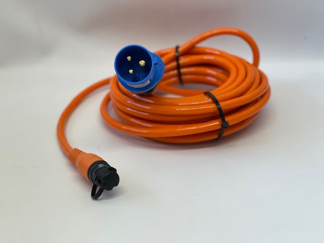 Defa kabel oranje met CEE stekker 2.5M 5.0M EN 10.0M 